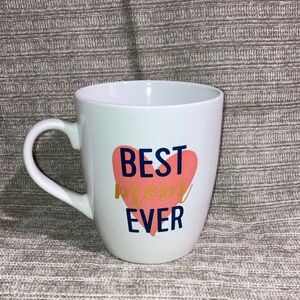 Best Mom Ever Mother’s Day Pink Heart Coffee Mug Cup Ceramic White 26 oz New
